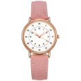 thumbnail image 1 of Resicozy Women's Leather Watch Roman Numeral Waterproof Leather Strap Elegant Casual Wrist Watches Gifts for Wife Mother Pink, 1 of 1
