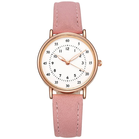 Resicozy Women's Leather Watch Roman Numeral Waterproof Leather Strap Elegant Casual Wrist Watches Gifts for Wife Mother Pink