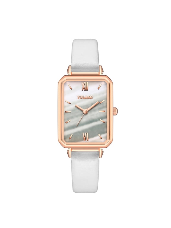 Women's Leather Watches Quartz Classic Leather Strap Wrist Watches Water Resistance and Lightweight Watches