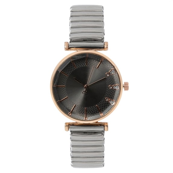 Resicozy Women's Rose Gold Round Wrist Watch No Number Simple Watch Watches For Daily Casual Wear Gray One Size