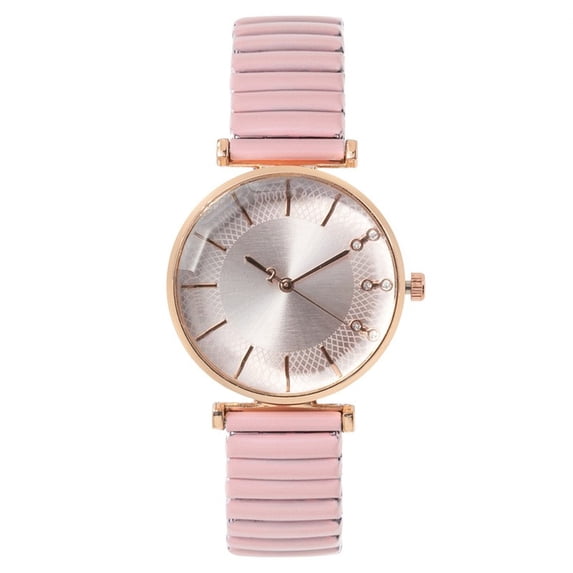 Resicozy Women's Rose Gold Round Wrist Watch No Number Simple Watch Watches For Daily Casual Wear Pink One Size