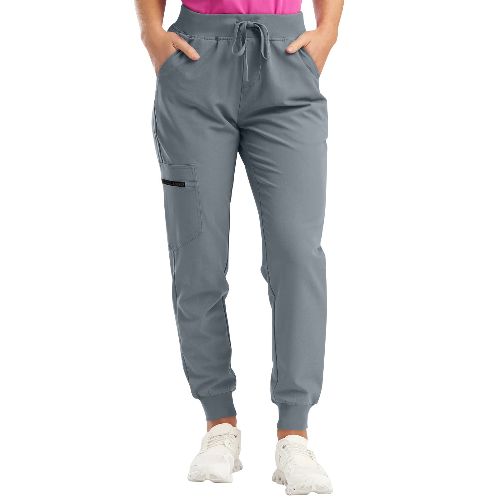 Resicozy Women's Healthcare Scrub Joggers Cargo Trousers Gray L, Quick ...