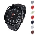 thumbnail image 1 of Resicozy Women's Silicone Strap Watches Roman Numerals Classic Business Casual Ladies Square Dial Wrist Watches Black, 1 of 3