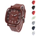 thumbnail image 1 of Resicozy Women's Silicone Strap Watches Roman Numerals Classic Business Casual Ladies Square Dial Wrist Watches Coffee, 1 of 3