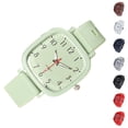 thumbnail image 1 of Resicozy Women's Silicone Strap Watches Roman Numerals Classic Business Casual Ladies Square Dial Wrist Watches Green, 1 of 3