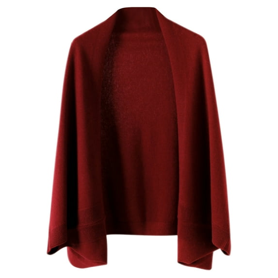 Resicozy Women's Soft Shawl and Wraps Warm Shawl with Sleeves Pashminas Plain Shawl Wrap Lightweight Open Front Shawls 2025 Wine 50 In