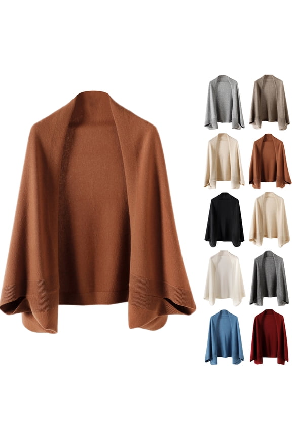 Women's Soft Shawls and Wraps Warm Shawl with Sleeves Pashminas Plain Shawl Wrap Lightweight Open Front Shawls 2025 Black 50 In