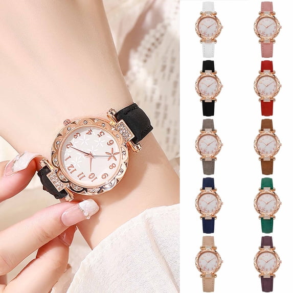 Resicozy Women’s Vintage Watch Quartz Watch with Numeral Dial Leather Strap Dress Wristwatch Blue