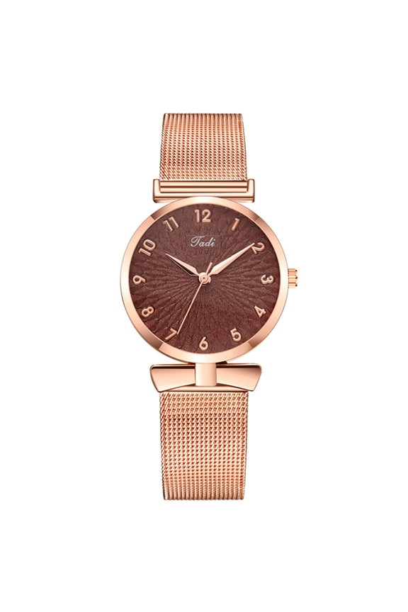 Women's Watch for Ladies Female Wrist Watches Leather Thin Casual Simple Quartz with Date Calendar Brown