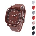 thumbnail image 1 of Resicozy Women's Watches Silicone Strap Square Dial Fashion Classic Ladies Wrist Watch Water Resistance and Lightweight Watches Coffee, 1 of 3