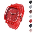 thumbnail image 1 of Resicozy Women's Watches Silicone Strap Square Dial Fashion Classic Ladies Wrist Watch Water Resistance and Lightweight Watches Red, 1 of 3
