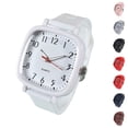 thumbnail image 1 of Resicozy Women's Watches Silicone Strap Square Dial Fashion Classic Ladies Wrist Watch Water Resistance and Lightweight Watches White, 1 of 3