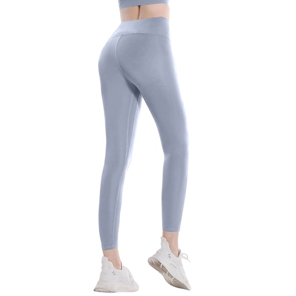 Resicozy Womens Ankle Length Leggings Buttery Soft High Waisted Stretch Basic Solid Color Full Length Leggings Yoga Pants Blue 2XL