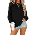 thumbnail image 1 of Resicozy Womens Oversized Sweatshirts Hoodies Cute Crewneck Sweaters Casual Tops Comfy Fall Fashion Winter Clothes 2025 Black XL, 1 of 6