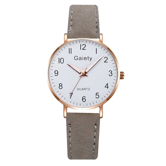 Resicozy Womens PU Leather Watches Round Dial Classic Business Casual Ladies Wrist Watch GY