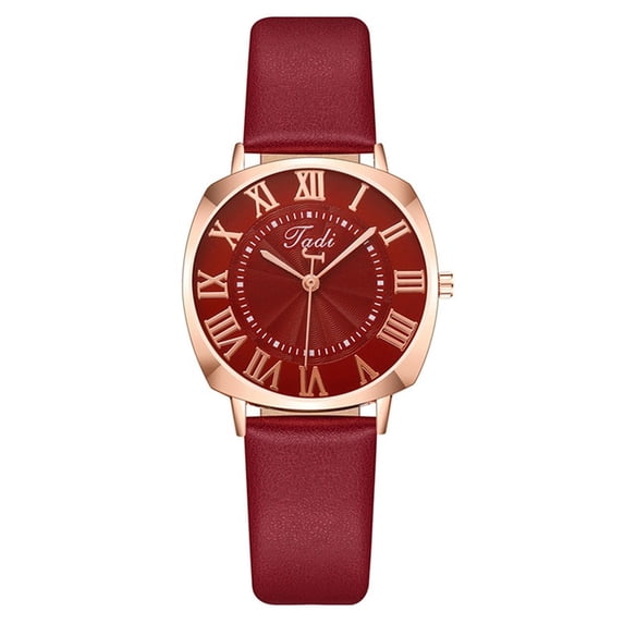 Resicozy Womens PU Leather Watches Round Dial Classic Business Casual Ladies Wrist Watch