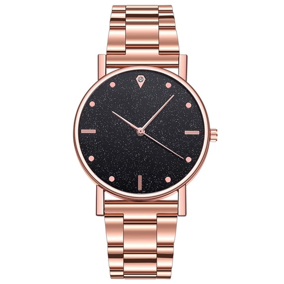 Resicozy Womens Watch Elegant Ladies Dress Watches Stainless Watches for Small Wrists Quartz Watch 2026 Rose Gold with Black Dial