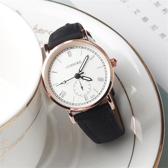 Resicozy Womens Watch Quartz Waterproof Ladies Wrist Watches with Leather Strap Black