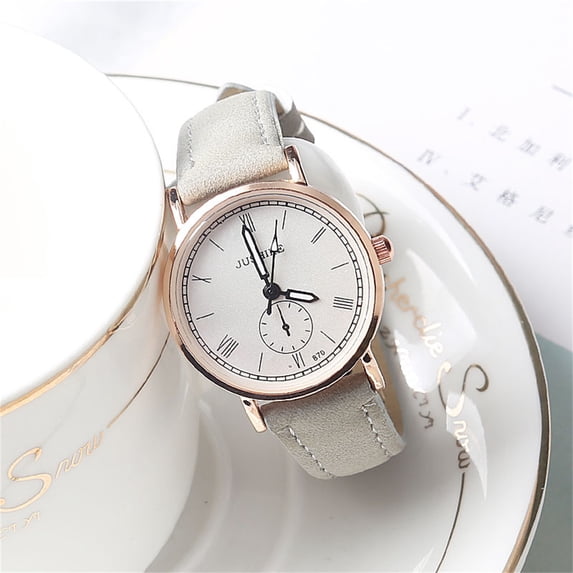 Resicozy Womens Watch Quartz Waterproof Ladies Wrist Watches with Leather Strap White