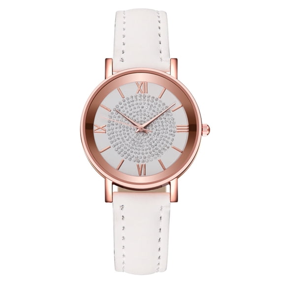 Resicozy Womens Watches 2026 Classic Quartz Watch with Leather Strap Vintage Small Face Round Watches Birthday Gift for Ladies White