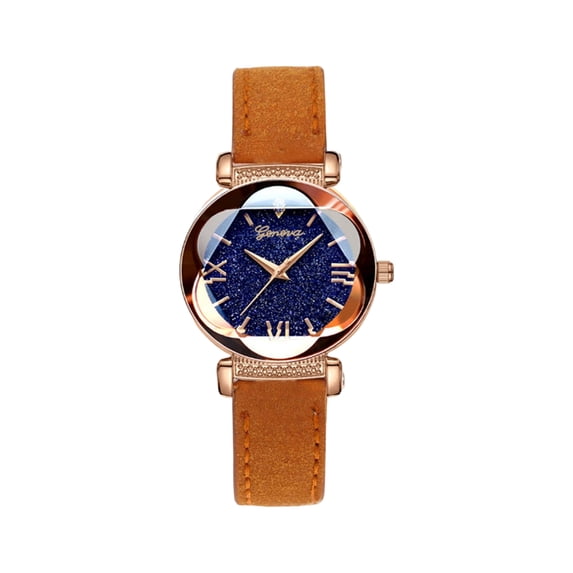 Resicozy Womens Watches Classic Quartz Watch with Leather Strap Vintage Small Face Round Watches Birthday Gift for Ladies 2026 Orange