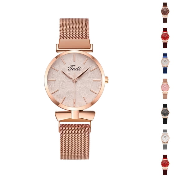 Resicozy Womens Watches Quartz Waterproof Watch for Women Casual Fashion Wrist Watches with Stainless Steel Mesh Rose Gold