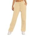 thumbnail image 1 of Resicozy Womens Wide Leg Sweatpants Boyfriend Casual Jogger Pants Baggy Elastic High Waisted Yoga Pants with Pockets Khaki 3XL, 1 of 6