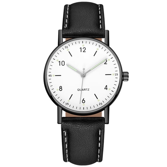 Resicozy Womens Wrist Watches Casual Fashion Solid Color Quartz Watch Ladies with PU Leather Black