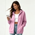 thumbnail image 1 of Resicozy Womens Zip Up Hoodies 2026 Fall Winter Casual Sweatshirts Zipper Oversized Lightweight Cute Jackets with Pockets Pink S, 1 of 6
