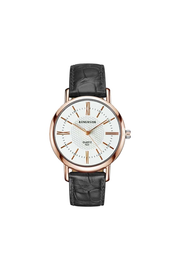 Wrist Watch for Women Leather Strap Casual Round Watches Elegant No Number Simple Watch Watches A One Size