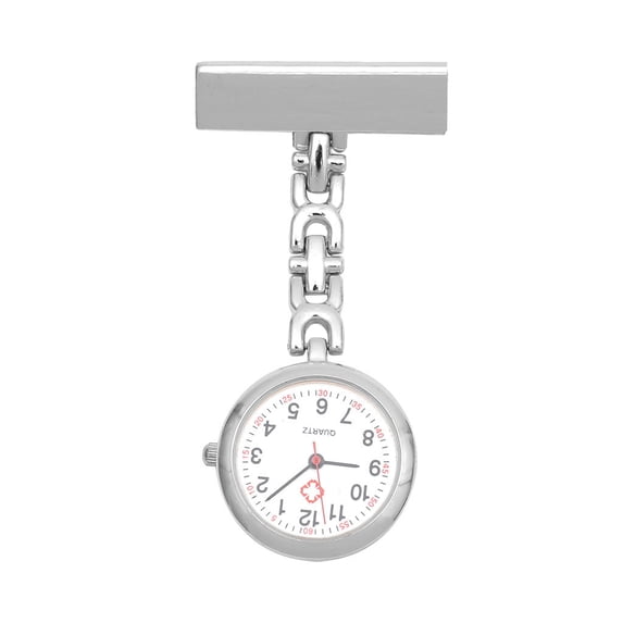 Resicozy Wrist Watches for Women Custom Nurse Personalized Watch Clip on Inverted Dial Easy Reading Watch Silver