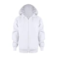 thumbnail image 1 of Resicozy Zip Up Hoodie Uniform Boys Girls Zipper Sweatshirt Oversized Y2K Fall Hooded Jackets Clothes with Pockets 3-12 Years White 150, 1 of 5