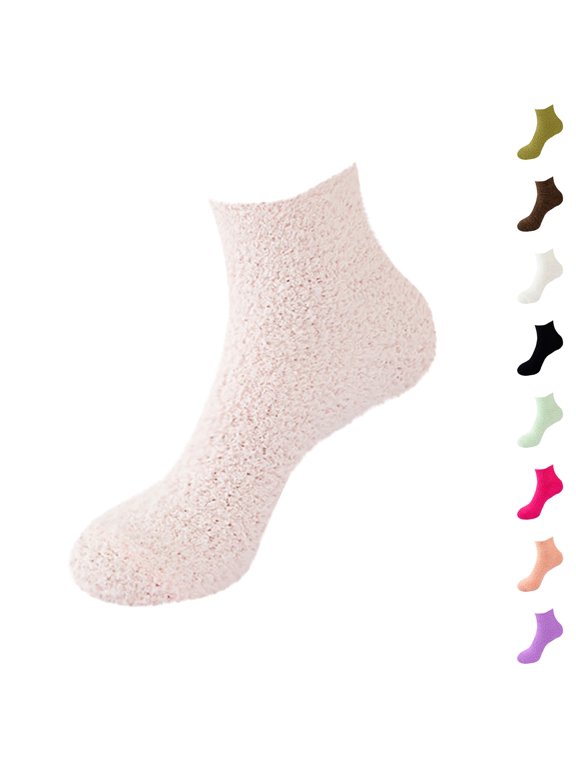 s Fuzzy Socks for Women, Cozy Fluffy Slipper Socks Soft Warm Winter Sleeping Socks, Home Socks, Gifts for Girls Off-White