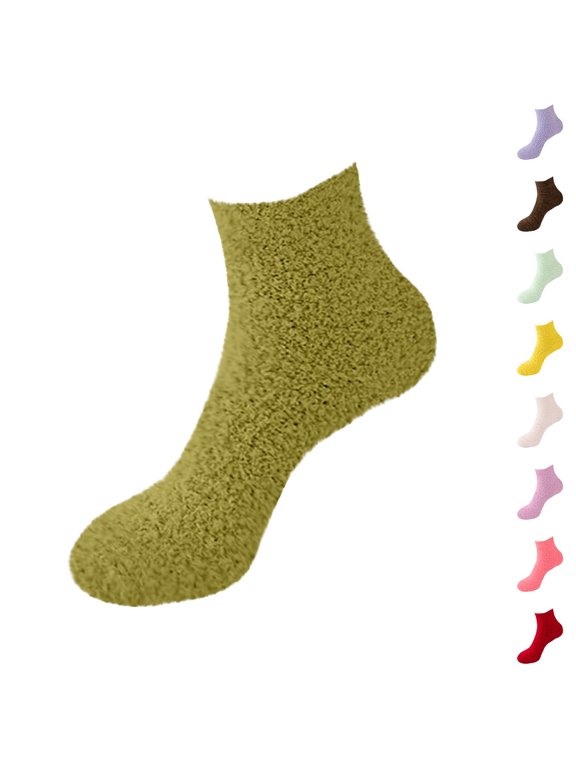 s Fuzzy Socks for Women, Cozy Fluffy Slipper Socks Soft Warm Winter Sleeping Socks, Home Socks, Gifts for Girls Olive Green