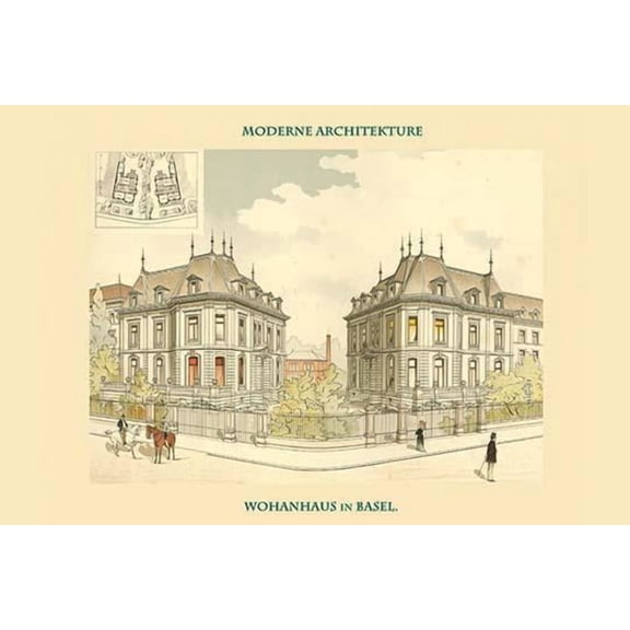 Residence in Basel, Basle - Switzerland-Fine Art Canvas Print (20" x 30")