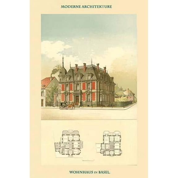 Residence in Basel, Basle, Switzerland-Fine Art Canvas Print (20" x 30")