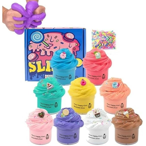 Residencew Super Clay Slime DIY Soft & Squishy Clay Scented Slime Sensory Clays, Non-Sticky Stretchy Fluffy Slimes, Fun, Creative, and Educational Toys (B1)