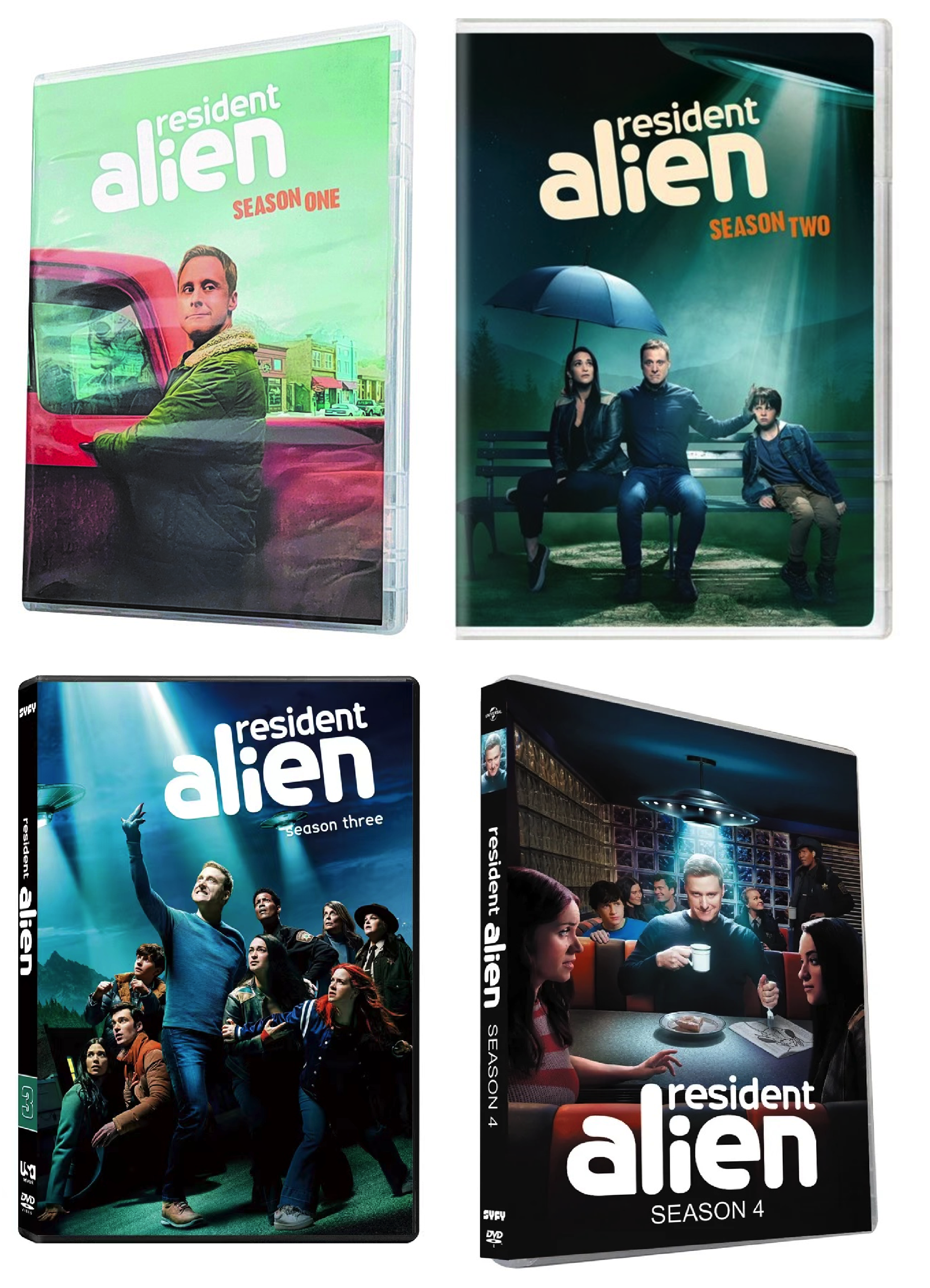 SDS Resident Alien Seasons 1-3 DVD Box Set, Sci-Fi Comedy About