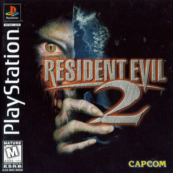 Restored Resident Evil 2, by Capcom, for PlayStation, Survival Horror Fighting Game, Parental Controls