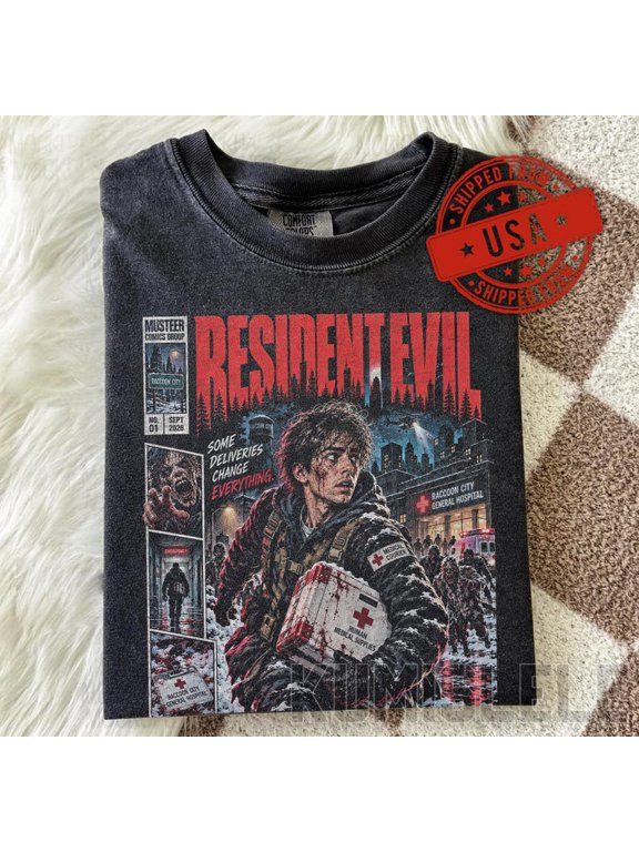 Resident Evil 2026 Shirt, Raccoon City Horror Movie Tee, Survival Horror Graphic T-Shirt, Zombie Movie Shirt, Horror Fan Gift