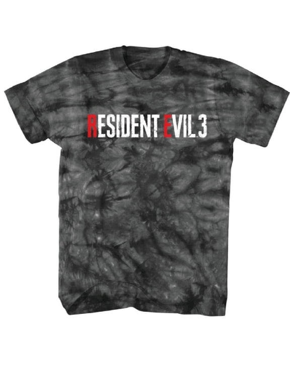 Resident Evil 3 Mens T-Shirt - Gray Black Wash Logo Image (Large)