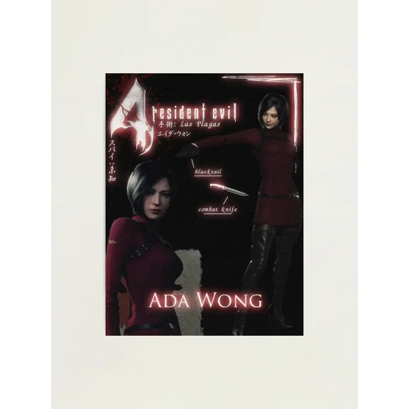 Resident Evil 4 Remake Ada Wong Character Poster Unframed Size 24''x36'' GooGate