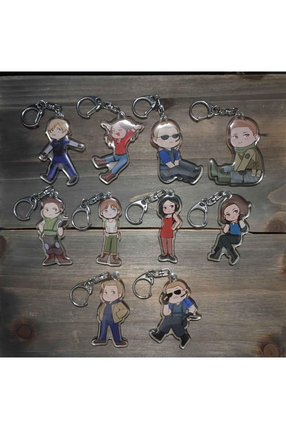 Resident Evil Chibi Keychains | Set 1 | 2.5 Acrylic Charms" (1 keychain)