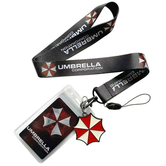 Resident Evil Lanyard ID Holder Keychain With Charm