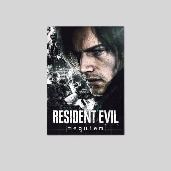 Resident Evil Requiem 2026 Poster Leon Kennedy Zombie Game Art Size 24''x36'' The Orange Shop