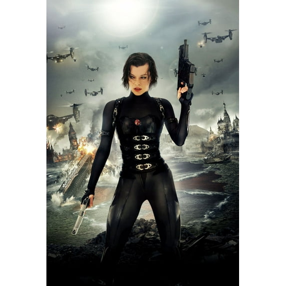 Resident Evil Retribution Movie Poster 16"x24" Poster Medium Art Poster 16x24 Square Adults Best Posters