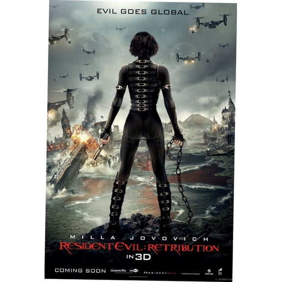 Resident Evil Retribution Movie Poster Metal Sign 8inx 12in Metal Print 8x12 Square Adults Poster Time