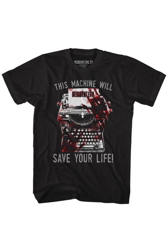 Resident Evil Save Black Adult T-Shirt 2Xlt