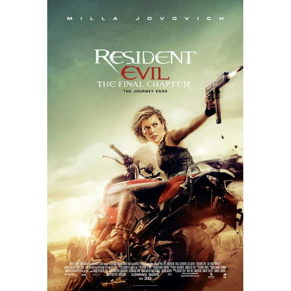 Resident Evil: The Final Chapter Movie POSTER 11" x 17" Style C