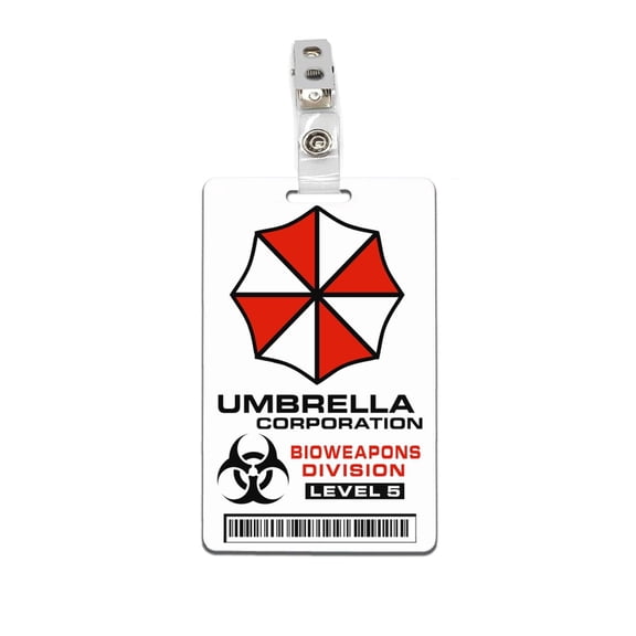 Resident Evil Umbrella Corporation Bioweapons Division Level 5 ID Badge PVC